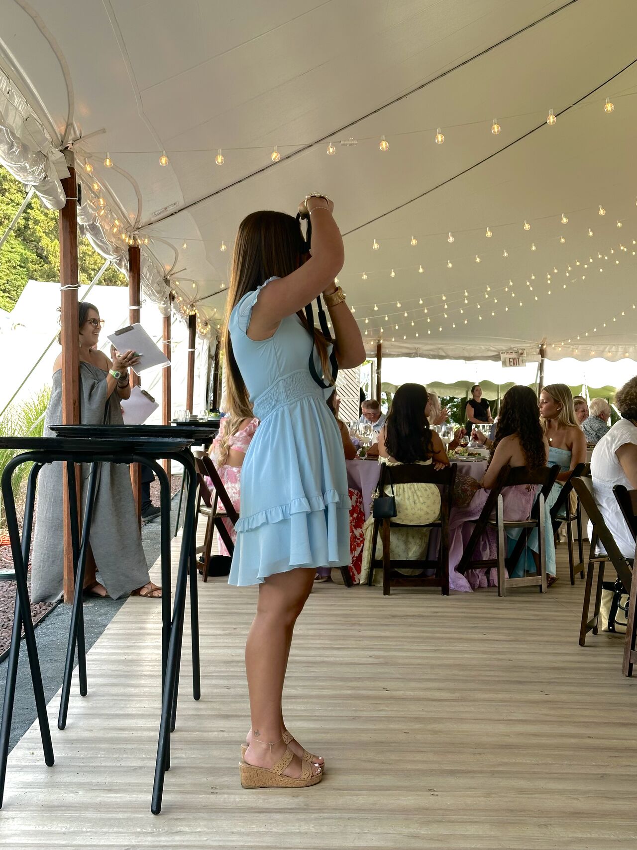 picture of me at my internship taking pictures