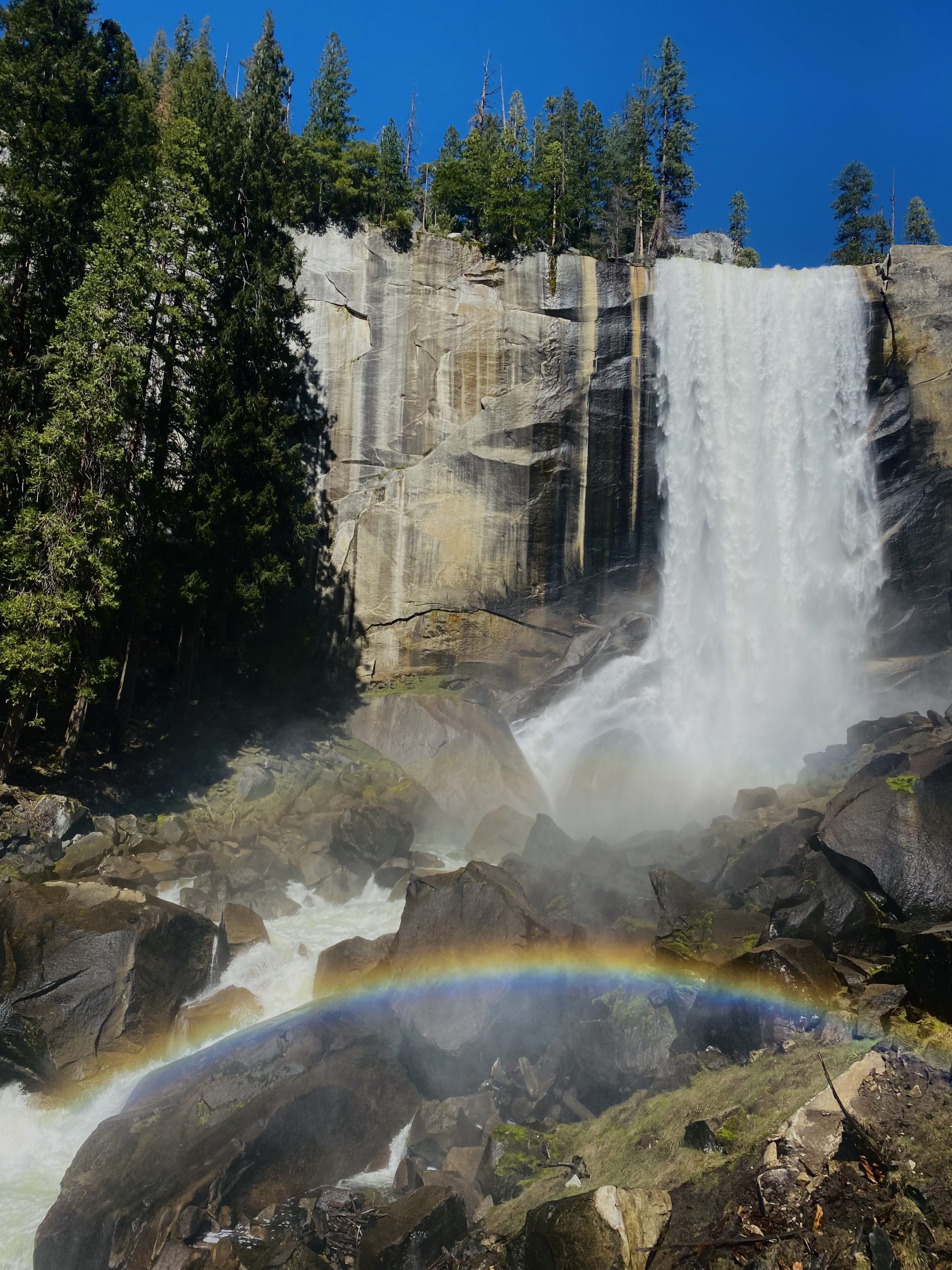 a waterfall in Yosemite National Park